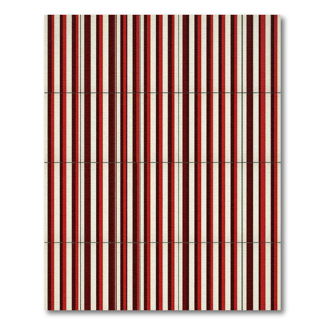 Crimson Cream Bold Stripe Composition Rug