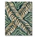 Golden Tiger Stripe Swirl Abstract Rug