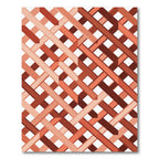 Geometric Terracotta Interwoven Lattice Rug