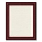 Deep Burgundy Layered Border Rug