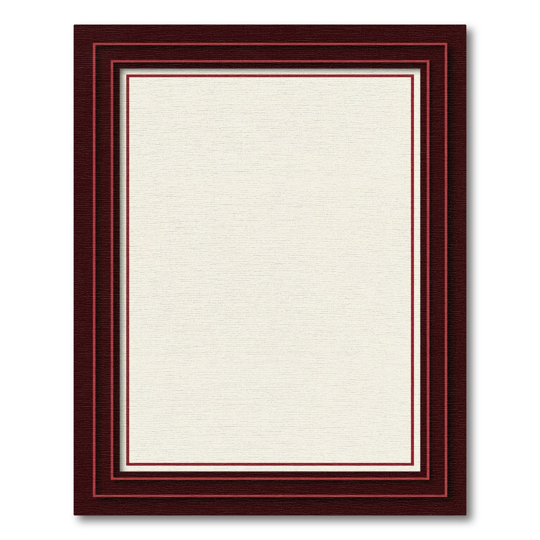 Deep Burgundy Layered Border Rug