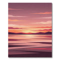 Abstract Sunset Mountain Horizon Landscape Rug