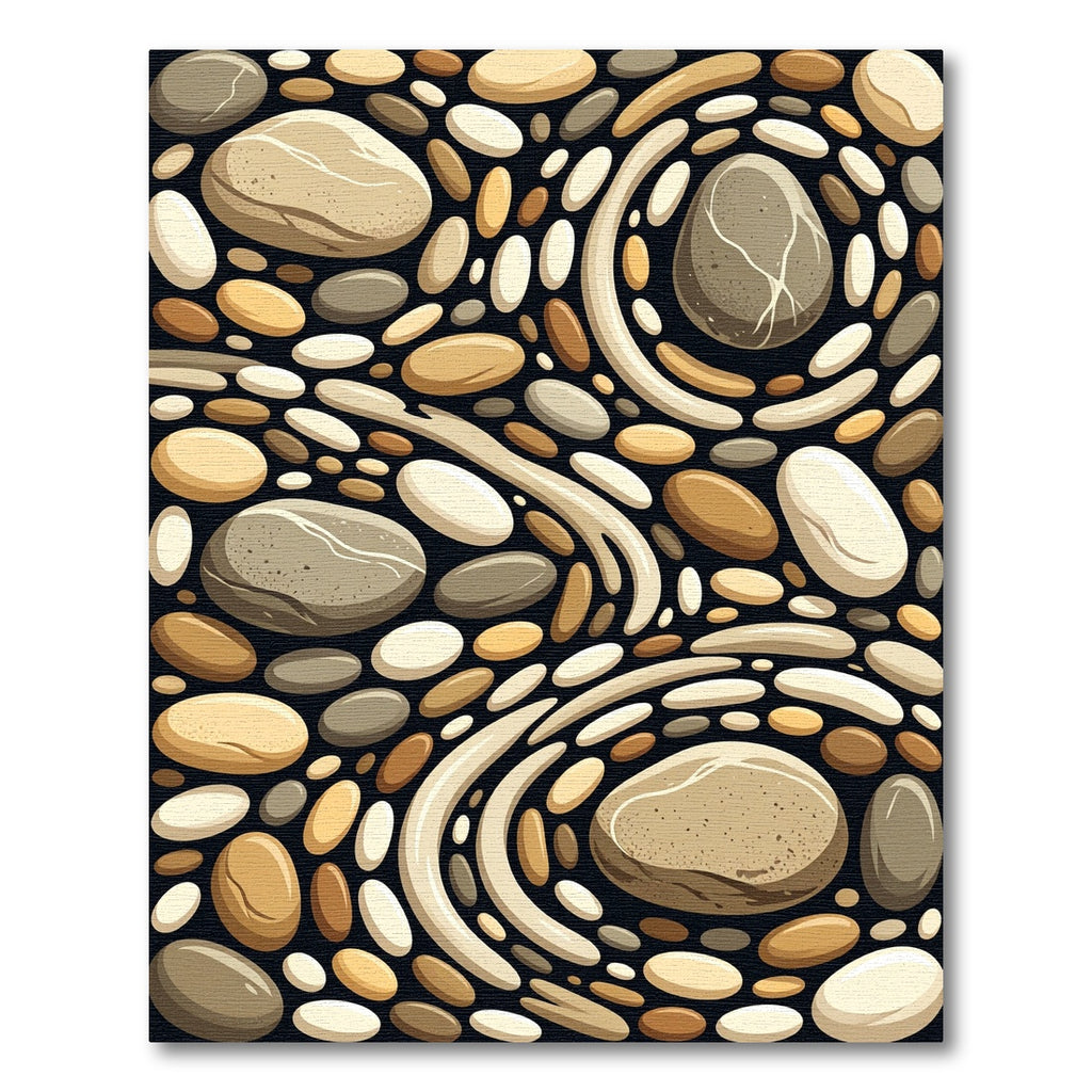 Natural Earthy Pebble Scatter Rug