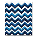 Bold Navy and Azure Chevron Zigzag Rug