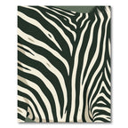 Dark Green Cream Zebra Stripes Rug