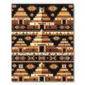 Earthy Tone Adobe Village Graphic Rug