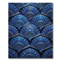 Regal Blue Fan Medallion Tapestry Rug