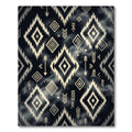 Tribal Diamond Arrows Black Rug