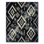 Tribal Diamond Arrows Black Rug