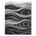 Monochromatic Swirl Wave Lines Rug