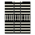 Monochromatic Linear Railway Track Abstract Rug