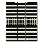 Monochromatic Linear Railway Track Abstract Rug