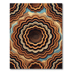 Brown Orange Agate Waves Rug