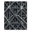 Industrial Gray Steel Truss Rug