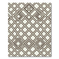 Brown Interlocking Geometric Squares Rug