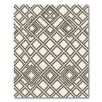 Brown Interlocking Geometric Squares Rug