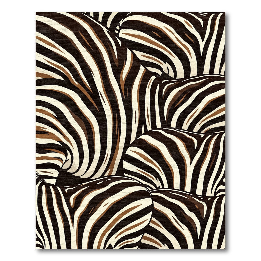 Safari Zebra Stripe Curve Rug