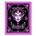 Mystical Magenta Elf Portrait Border Rug