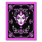 Mystical Magenta Elf Portrait Border Rug