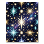 Cosmic Starburst Galaxy Neon Night Rug