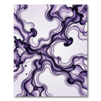 Fluid Violet Abstract Ink Flow Rug