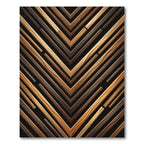 Wooden Chevron Stripe Grain Rug