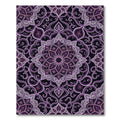 Ornate Deep Purple Swirl Medallion Rug