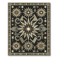 Golden Sun Celestial Tribal Border Rug
