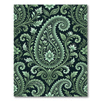 Mint Green Paisley Floral Ornament Rug