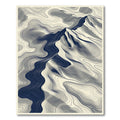 Abstract Obsidian Topographic Mountain Wave Rug