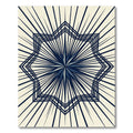 Navy Geometric Starburst Radiant Line Art Rug