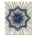 Navy Geometric Starburst Radiant Line Art Rug