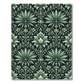 Sage Green Floral Damask Art Nouveau Rug