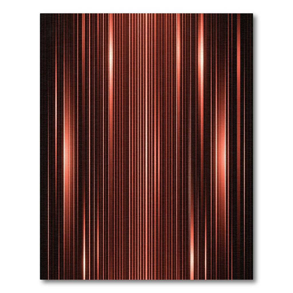 Tangerine Vertical Gleam Stripes Rug