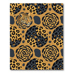 Bold Leopard Spots Swirl Composition Rug