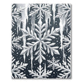 Elegant White Icicle Winter Snowflake Rug