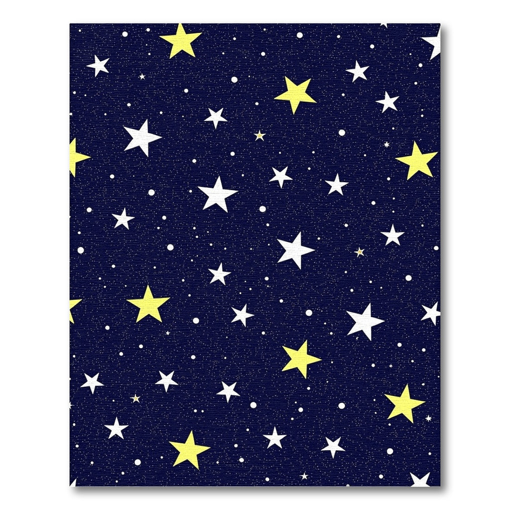 Navy Blue Starry Night Sky Rug