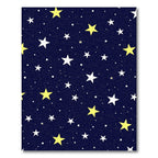 Navy Blue Starry Night Sky Rug