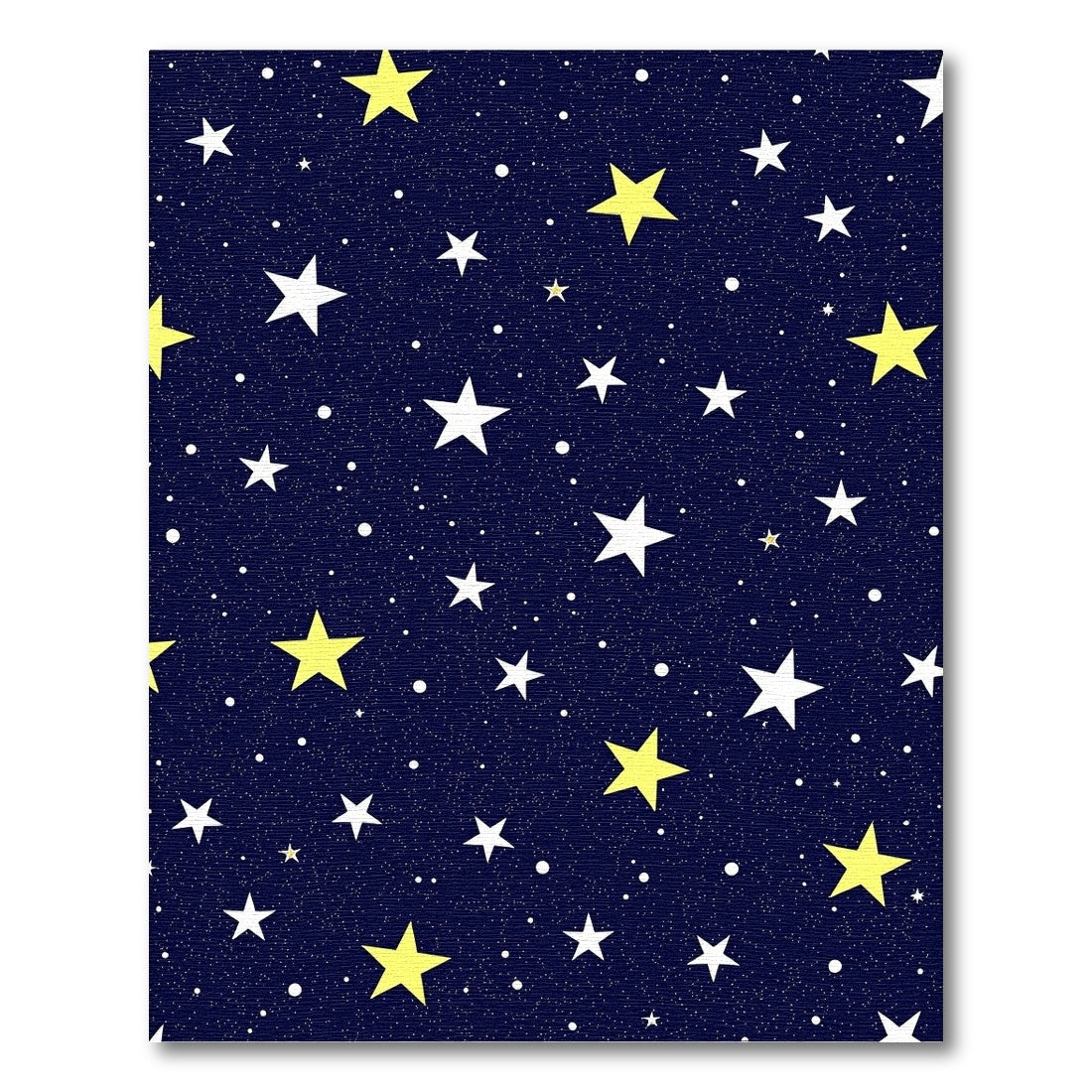 Navy Blue Starry Night Sky Rug
