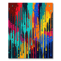 Vibrant Dripping Paint Abstract Rug