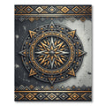 Golden Star Compass Geometric Monochromatic Rug