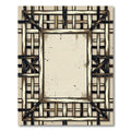 Rustic Wood Lattice Frame Rug