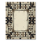 Rustic Wood Lattice Frame Rug
