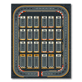 Colorful Geometric Racing Track Grid Rug