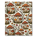 Whimsical Forest Mushroom and Wildflower Meadow Rug
