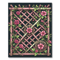 Pink Floral Trellis Medallion Rug