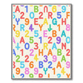 Colorful Alphabet and Number Collage Rug