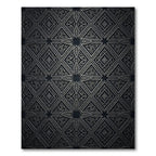 Silver Geometric Floral Lattice Rug