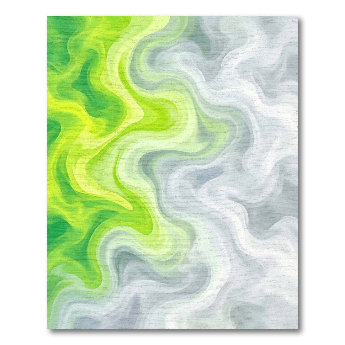 Verdant Lime Swirl Abstract Rug