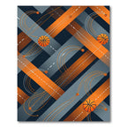 Dynamic Orange Basketball Motion Diagonal Rug